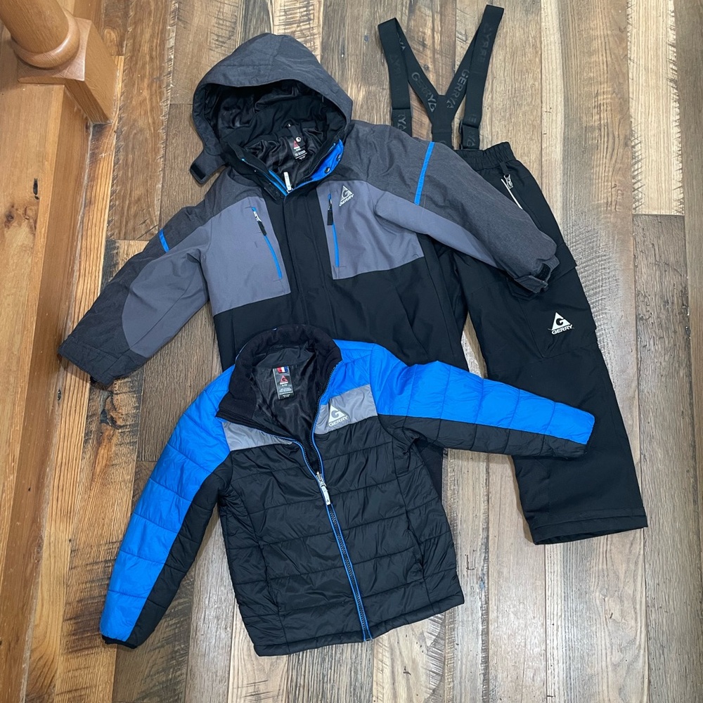 Gerry 3pc winter snow SET coat jacket bibs boy 10-12